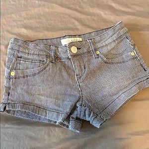 Blue and white stripe GUESS shorts size 24